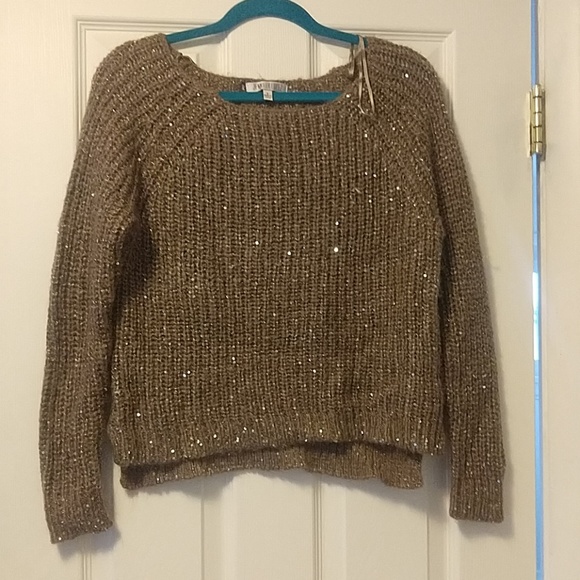 Sparkly tan sweater - Picture 1 of 1